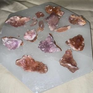 Pink Amethyst Crystal Pieces